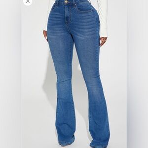 Fashion Nova Classic Medium Wash Flare Women Jeans